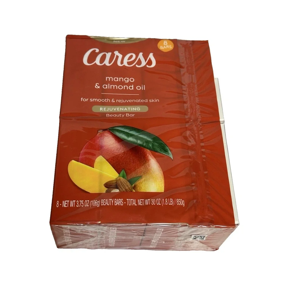 CARESS bar soap 8 pack 3.75 oz each MANGO &‎ ALMOND OIL